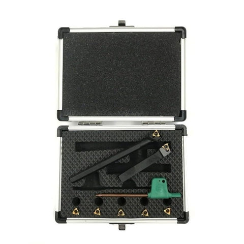 HHIP 2301-2250 Internal and External Indexable Threading Tool Holder Kit, 1/4" Shank