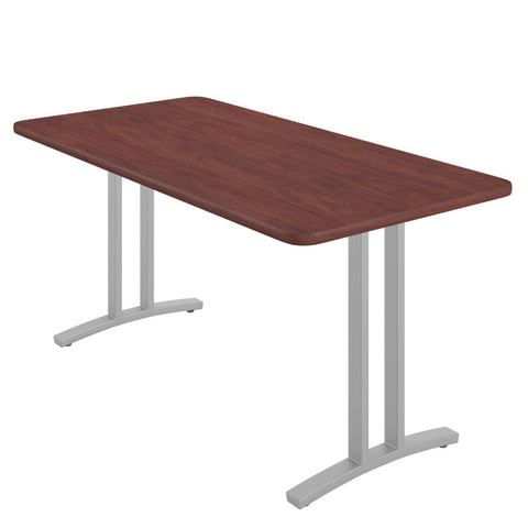 Correll Curvature Cherry and Silver Mist Executive Desk CD3060R-21-14-21