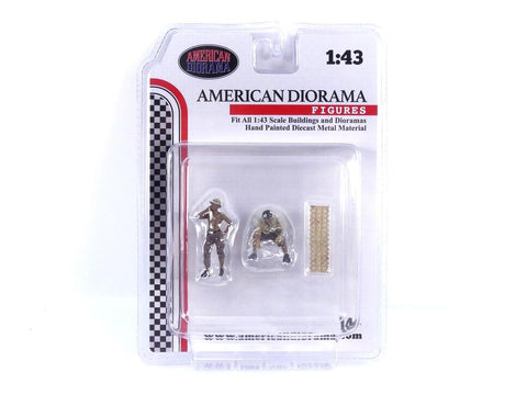 American Diorama 4X4 Mechanics 2 Piece Diecast Figure Set 1 for 1/43 Scale Models