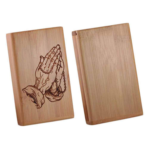 Wood Cigarette Case Bamboo Cigarette Box Holder Pack Case Protective Cover, for 20 Thin Cigarettes Use