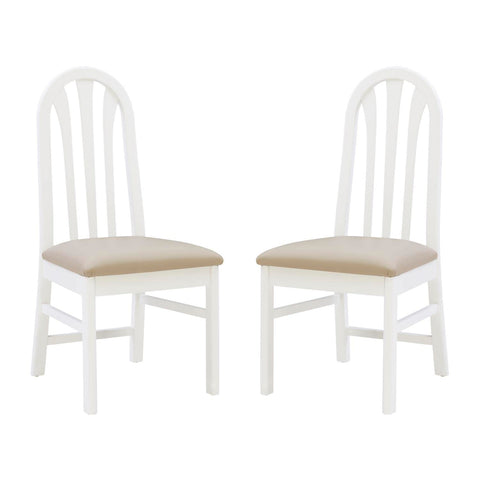 Linon Jesper Side Chair White Gray Set of 2