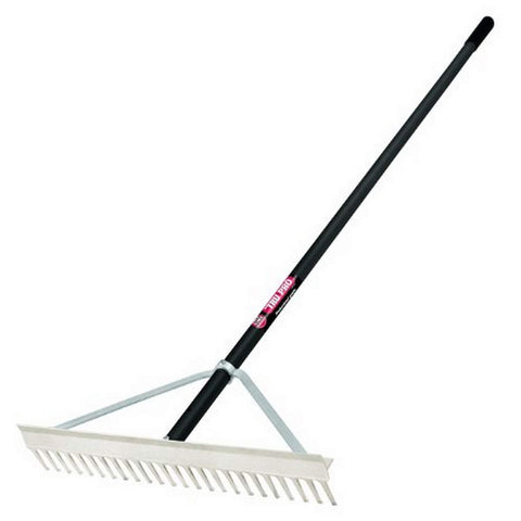 Truper 33053 Tru Pro 24-Inch Aluminum Landscape Rake, Aluminum Handle, 66-Inch