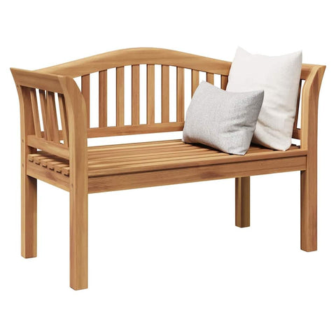 vidaXL Bench Brown 47.24 x 21.06 x 33.46 in Solid Teak wood, Garden and Terrace, Sturdy Teak Bench for Outdoor Seating, Traditional Style Comfort, Solid Wooden Seat for Patio Oasis