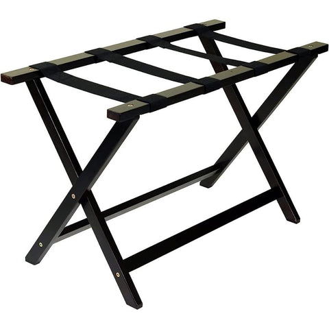 Oakestry 30-inch Wooden Luggage Rack Heavy-Duty Extra Wide Foldable Suitcase Stand for Guest Room Hotel Bedroom Travel Portable Bag Holder Storage Organizer, Espresso Finish