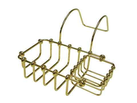 Kingston Brass CC2172 Vintage 7-Inch X 4-Inch Swivel Soap and Sponge Holder, 9-1/4-Inch, Polished Brass