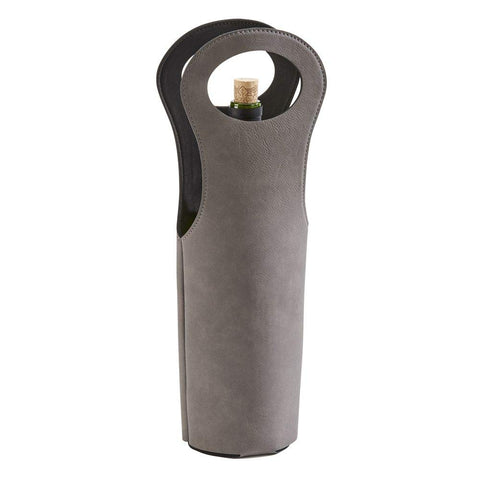 Leatherette Wine Holder in Gray