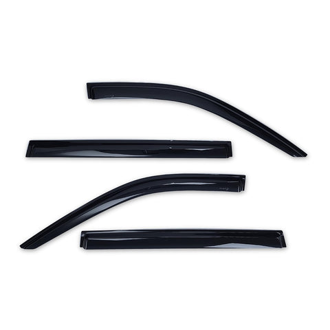 TrailFX Acrylic Rainguards Fits 2021-2024 Chevrolet Tahoe Chevrolet Tahoe GMC Yukon Low Profile Tape-On Smoke Window Vents Outside Channel Mount Set of 4 Window Rain Guards TrailFX 4706H