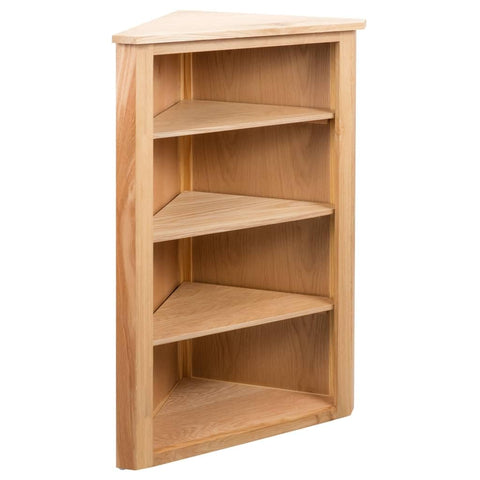 vidaXL Solid Oak Wood Corner Shelf Space Saving Storage Rustic Home Living Room Entryway Doorway Hallway Cabinet 23.2"