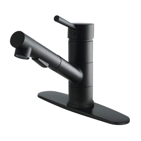 Kingston Brass LS8400DL Concord Pull-Out Sprayer Kitchen Faucet, 7.69 x 9.81 x 7.56, Matte Black