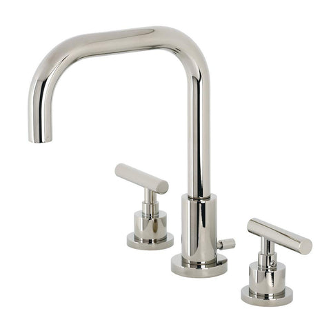 Kingston Brass FSC8939CML Manhattan Widespread Bathroom Faucet with Pop-Up Drain, Polished Nickel
