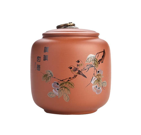 Koala Superstore Purple Clay Loose Tea Tin/Tea Storage/Tea Caddy/Tea Canister Tea Storage Container Tins Jar with Airtight Lid A