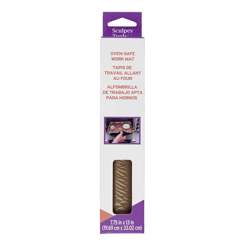 Polyform Sculpey Tools Oven-Safe Work Mat, Reusable silicone non-skid mat, polymer oven bake clay tool, 7.75” H x 13” W, great for all skill levels and craft projects, Medium