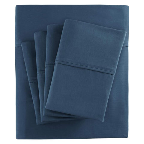 Oakestry 6-Pc Sateen Wrinkle Resistant Cotton Rich Sheet Set Hotel Luxury Fade Resistant Ultra Soft and Silky Count 800 Thread Count, Cal King Size, Teal