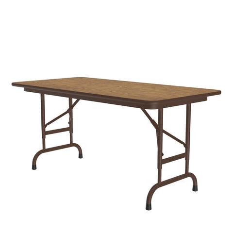 Correll Rectangular Laminate Top Folding Table with Medium Oak CFA2448TF-06