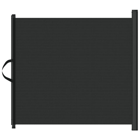 vidaXL Retractable Pet Gate - Black Polyester Dog Barrier/Stair/Kitchen Fence, 46.3"x49.2"