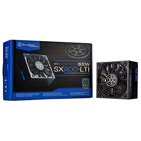Silverstone SX800-LTI V1.2, 80 Plus Titanium 800W Fully Modular SFX-L Power Supply, SST-SX800-LTI-X