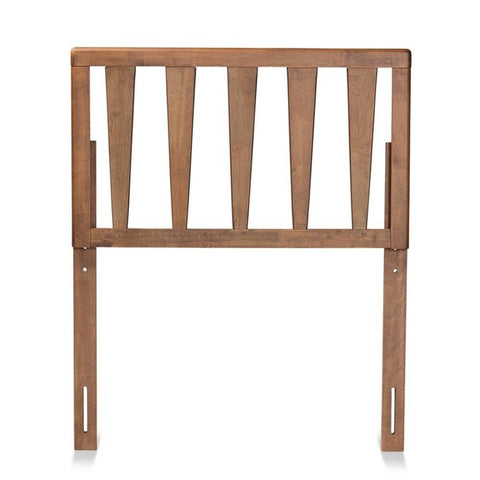 Baxton Studio Duncan Modern and Contemporary Ash Walnut Finished Wood Twin Size Headboard
