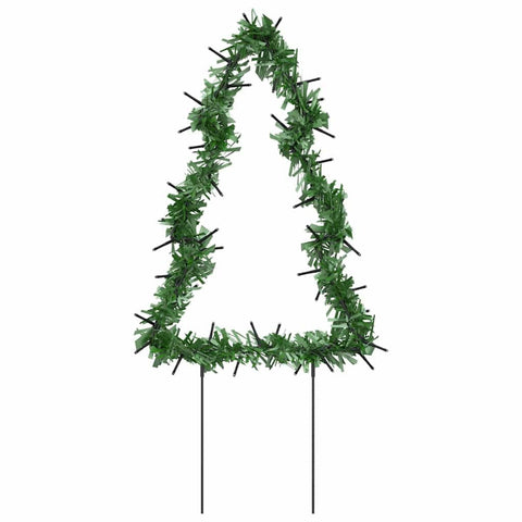 vidaXL- Christmas Light Decorations with Spikes 3 pcs- 11.8"" Tree Decorated with 50 LEDs, in Warm White Color- 8 Lighting Modes Including Twinkle/Flash- Suitable for Indoor & Outdoor- Modern Style.