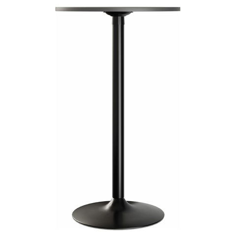 Oakestry Tarah Pub Table in Smoky Gray with Matte Black Metal Base – Contemporary Bar Table for Kitchen, Dining, or Casual Entertaining