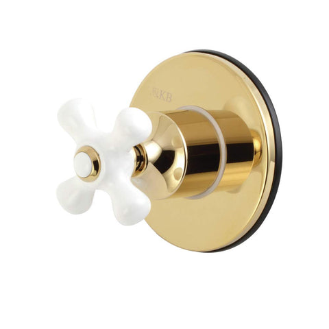 Kingston Brass KS3032PX 3-Way Diverter Valve with Trim Kit, Polished Brass
