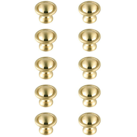 Elegant Lighting Indoor Modern Home Decorative Cabinet/Drawer Hardware Kadea 1.2" Diameter Brushed Gold Mushroom Knob Multipack (Set of 10)
