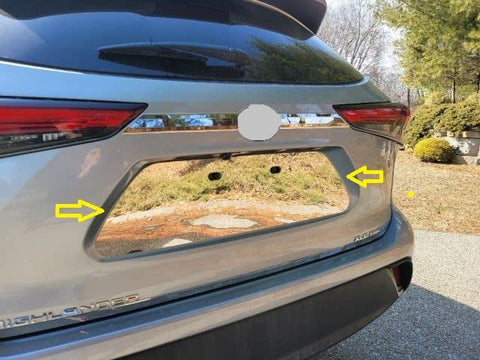 QAA Part LP70110 a 1 Piece Stainless Steel License Plate Bezel That is Compatible with The 2020-26 Highalnder