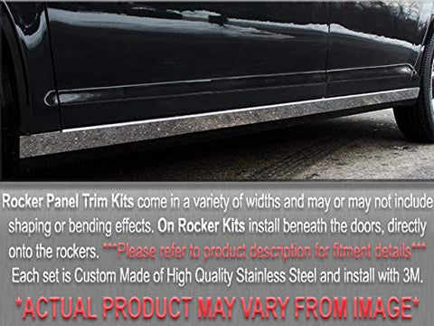 QAA is Compatible with 2004-2009 Jaguar XJ 4 Piece Stainless Rocker Panel Trim, On The Rocker, 4" Width TH24095