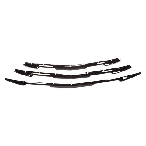 CCI Grille Insert GI180BLK, Overlay, Bar Style, 5 Piece, Without Emblem Cutout, Gloss Black, ABS Plastic, Fits 2021-2023 Chevrolet Trailblazer LT, LS and L Models