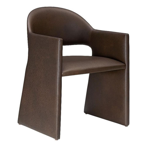 Modway Talia Vegan Leather Dining Armchair in Espresso