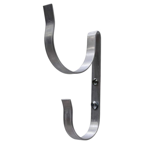 Kemp USA Ring Buoy J-Hook Mounting Bracket, Aluminum Wall-Mount Hanger for Ring Buoys and Throw Ropes, Corrosion-Resistant Design for Marine and Poolside