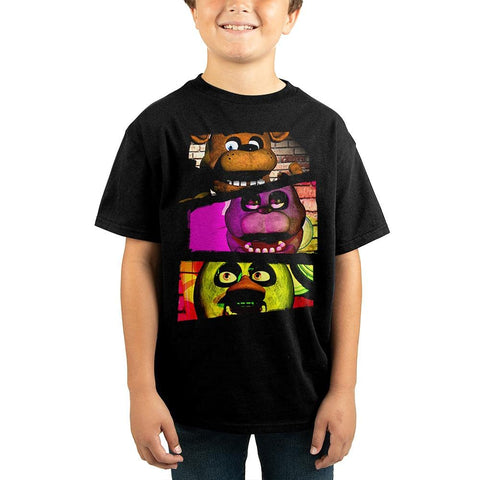 Five Nights at Freddy's Jumpscare Youth Boys T-Shirt-Medium Black