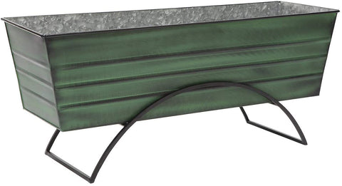Oakestry VFB-06-S Odette Large Green Flower Window Box with Stand