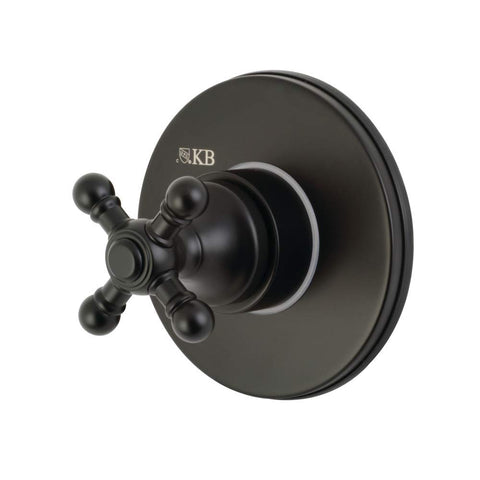 Kingston Brass KS3030BX 3-Way Diverter Valve with Trim Kit, Matte Black