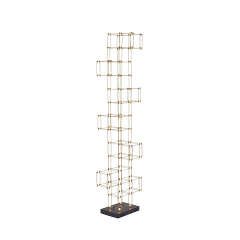 65-INCH HEIGHT 136-LIGHT CHROME INTEGRATED LED FLOOR LAMP