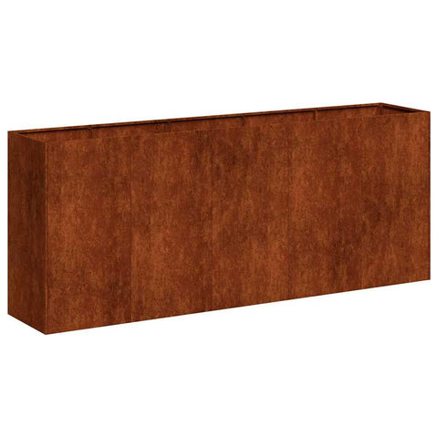 vidaXL Planter Rusty 78,7" x15,7 x31,5 Weathering Steel, Plant Pot, Plant Stand, Raise Bed, Planter Stand, Plant Tray, Garden Planter, Outdoor Planter