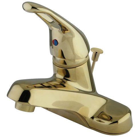 Kingston Brass KB512 Wyndham Center Set Lavatory Faucet with ABS Pop-Up, 3-3/4-Inch, Polished Brass