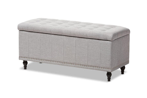 Baxton Studio Kaylee Storage Bench in Grayish Beige