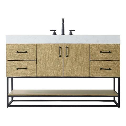 Elegant Kitchen and Bath 54" Single Bathroom Vanity in Honey Brown