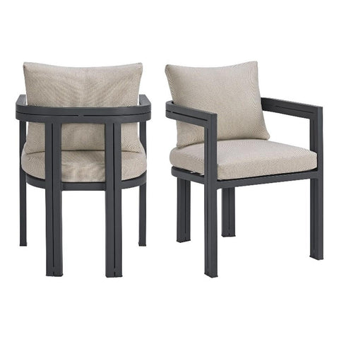 Picket House Fresca Dining Chair Dark Grey and Olefin Beige (2 Per Carton)