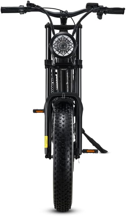 1500W Full-Suspension Electric Bike for Adults - 20" Fat Tire, Long Seat, 28MPH, 37-150 Mile Range, 750WH/1500WH Battery, All-Terrain Moped Style E-Bike for Snow, Mountains, Sand & Road