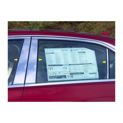 QAA is Compatible with 2014-2019 Cadillac CTS 6 Piece Stainless Pillar Post Trim PP54251