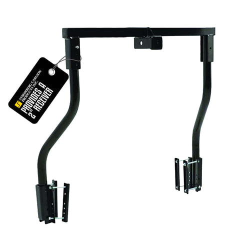 Stromberg Carlson CC-275 Trailer Tongue Cargo Bike Bunk - Adjustable Trailer Tongue Rack for RVs, Supports Up to 100 lbs, Fits RV Approved 2" Receiver Bike Racks, 14" -55" A-Frame Mounting Width Range