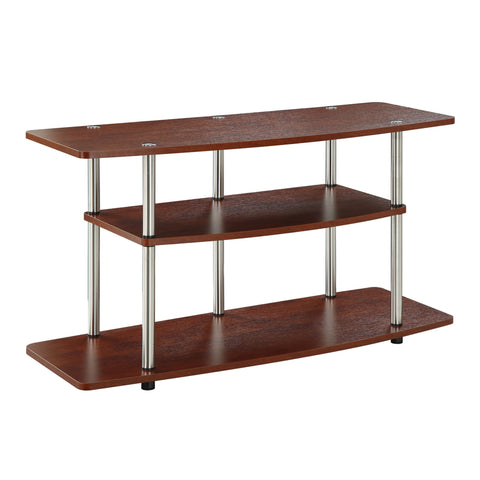 Convenience Concepts Designs2Go No Tools 3-Tier Wide TV Stand 42" - Entertainment Center for TVs up to 46 Inches, Modern TV Mount with Shelves for Living Room, Espresso
