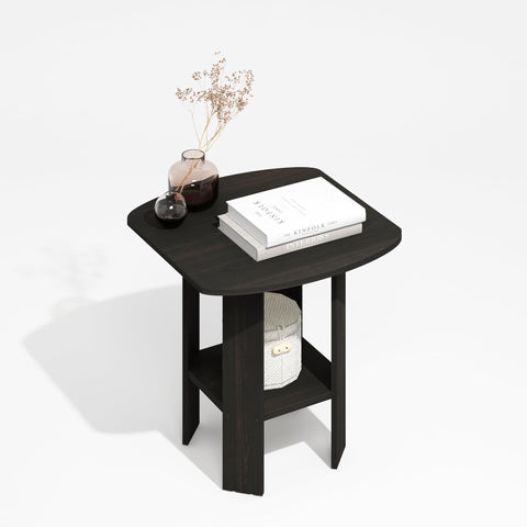 Furinno Simple Design End Table Side Table Black Espresso