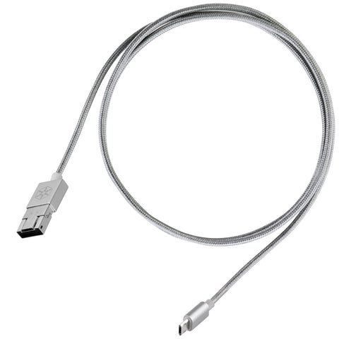 SilverStone Technology Micro USB Cable for Universal Smartphones - Retail Packaging - Charcoal Gray