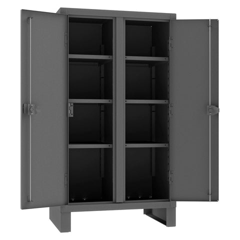 Durham Extra Heavy Duty Welded 12 Gauge Steel Lockable Double Shift Storage Cabinet, HDDS243666-6S95, 950 lbs Shelf Capacity, 24" Length x 36" Width x 66" Height, 6 Shelves