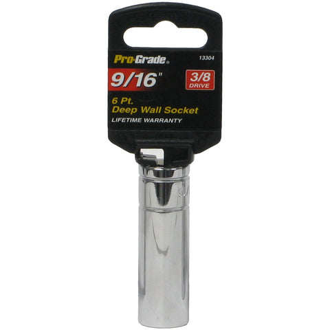 Pro-Grade 13304 3/8-Inch Drive with 6 Point Deep 9/16-Inch Socket