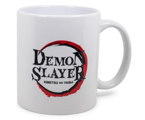 Surreal Entertainment Exclusive Demon Slayer: Kimetsu no Yaiba Logo Ceramic Mug | Official Anime Collectible Coffee Cup | Novelty Drinkware For Home Barware Set | Holds 11 Ounces