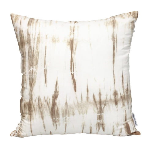 Parkland Collection Transitional Striped White Square 20" x 20" Pillow