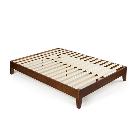 Fast Furnishings Twin Size Solid Wood Platform Bed Frame in Espresso Finish